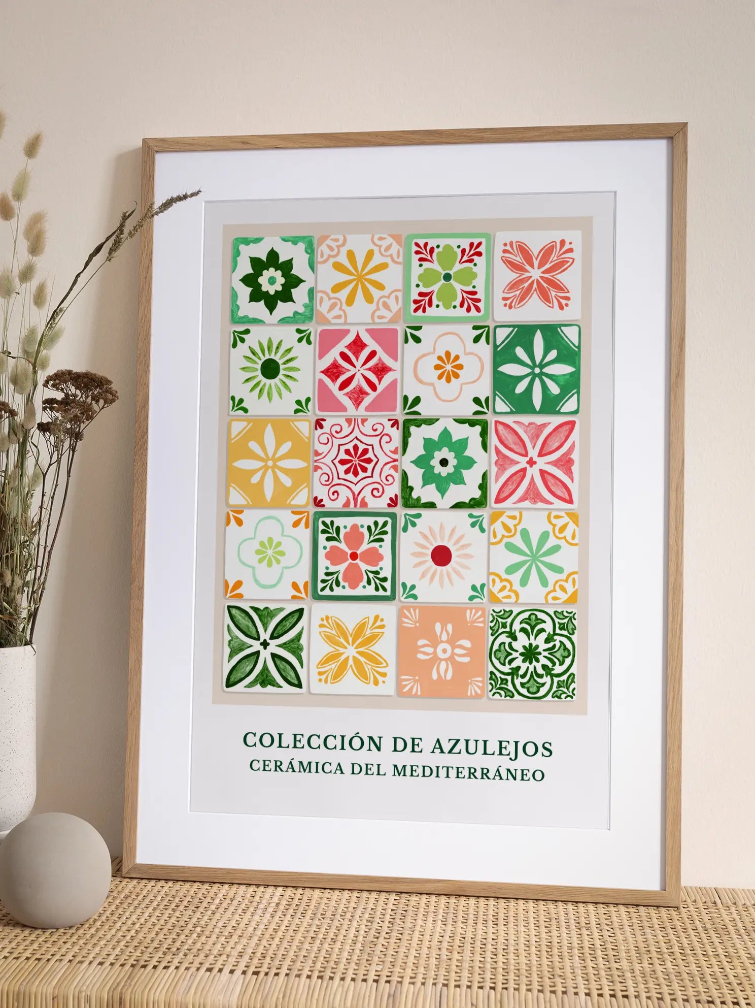 Mediterranean Tile Collection Poster Poster
