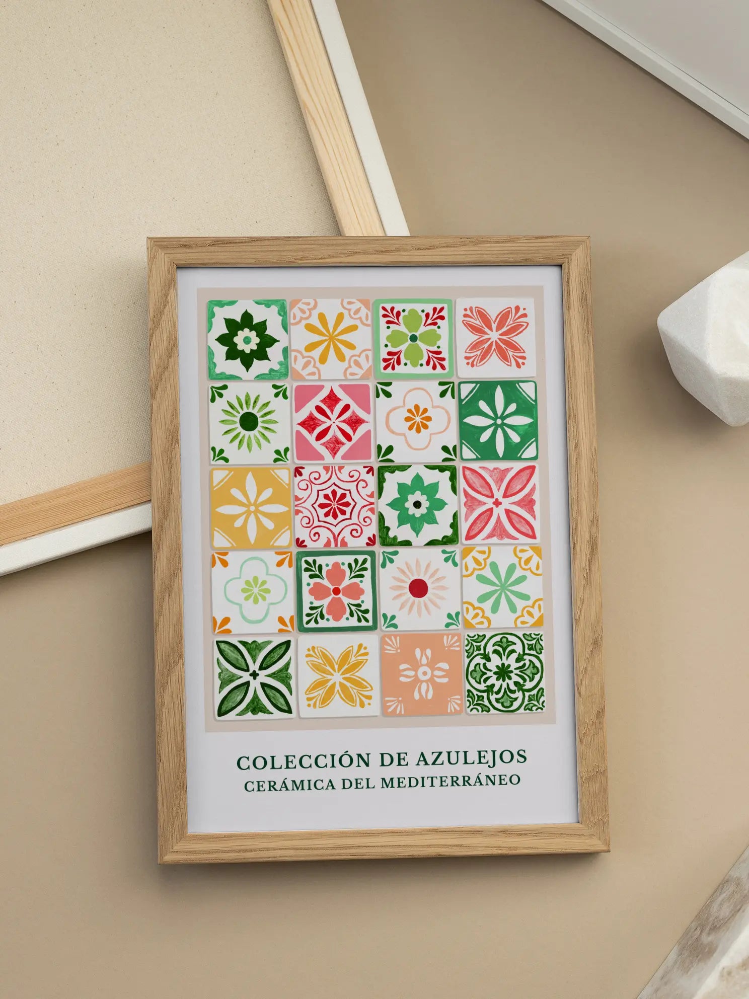 Mediterranean Tile Collection Poster Poster