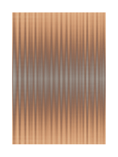 Poster mit senkrechten Linien in Braun und Grau, die einen wellenförmigen Effekt erzeugen.