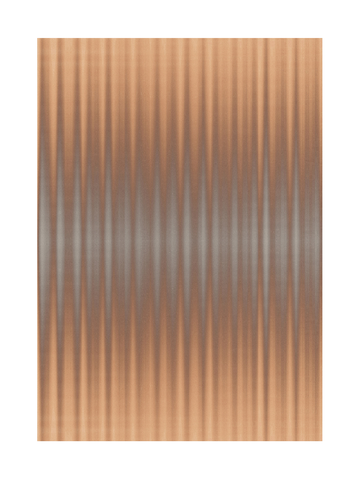 Poster mit senkrechten Linien in Braun und Grau, die einen wellenförmigen Effekt erzeugen.