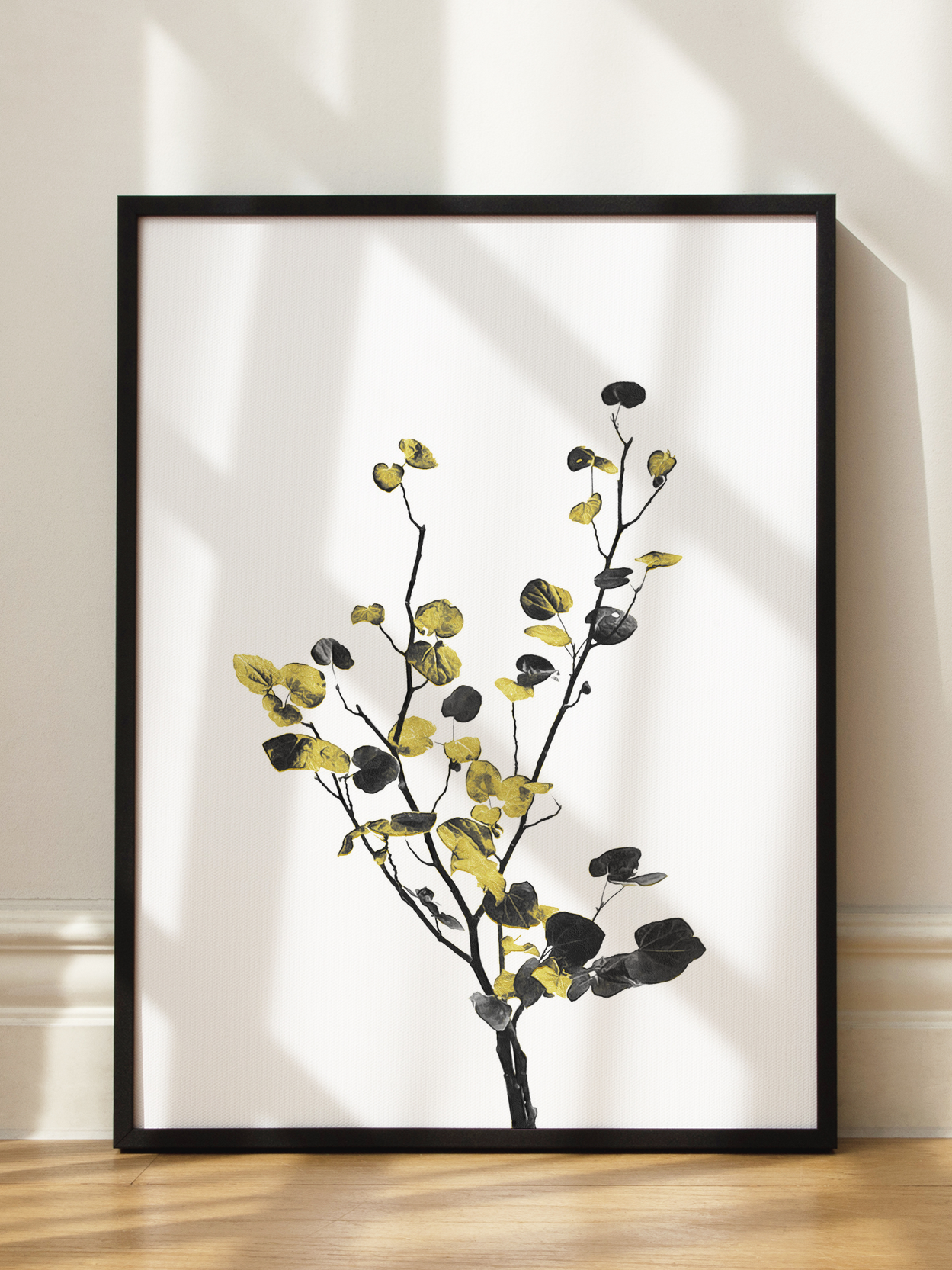 Minimal Black and Gold Botanical No2
