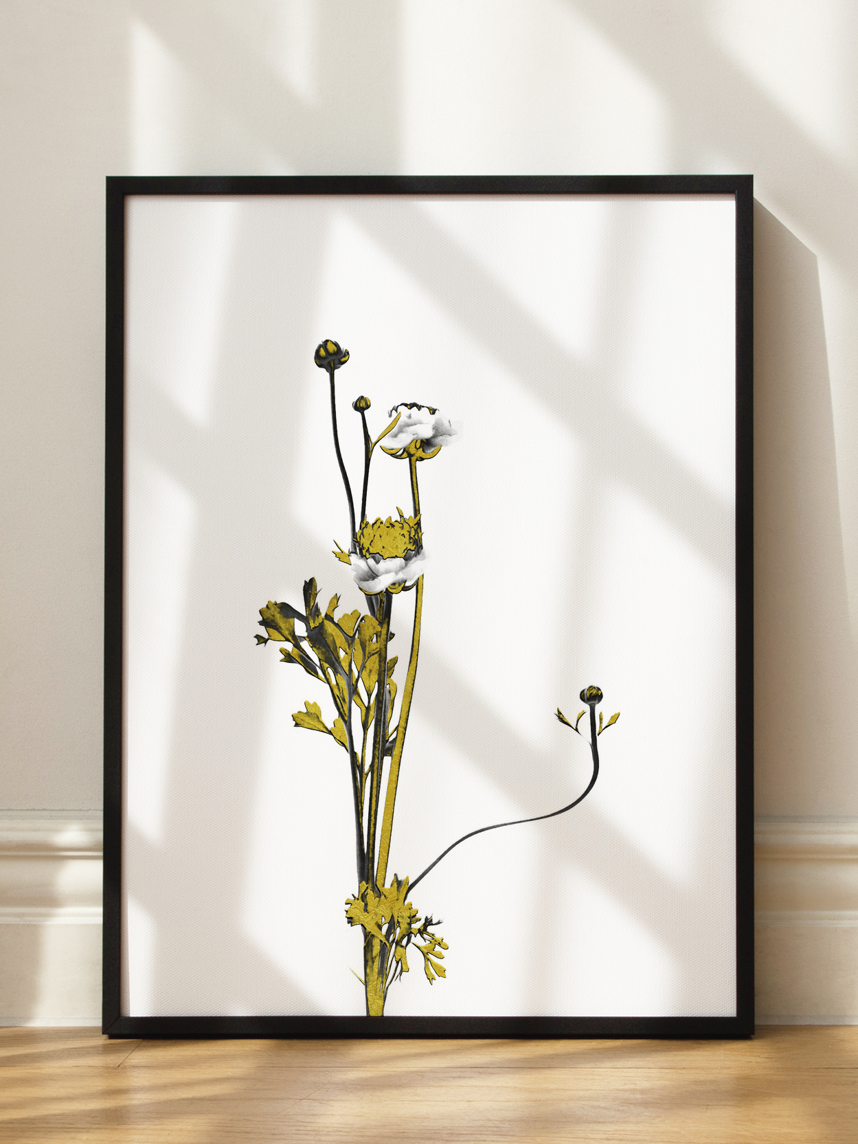 Minimal Black and Gold Botanical No3