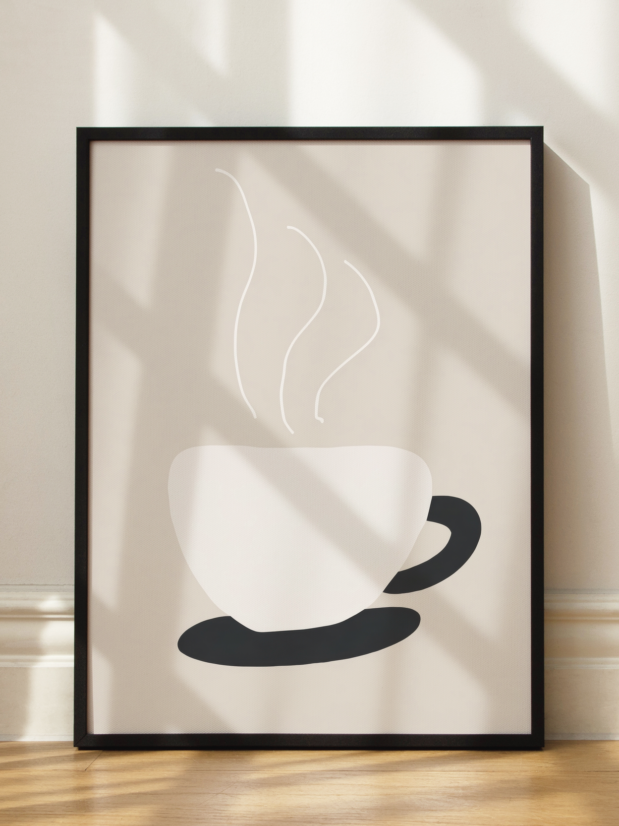 Minimal Coffee Cup Steam Poster