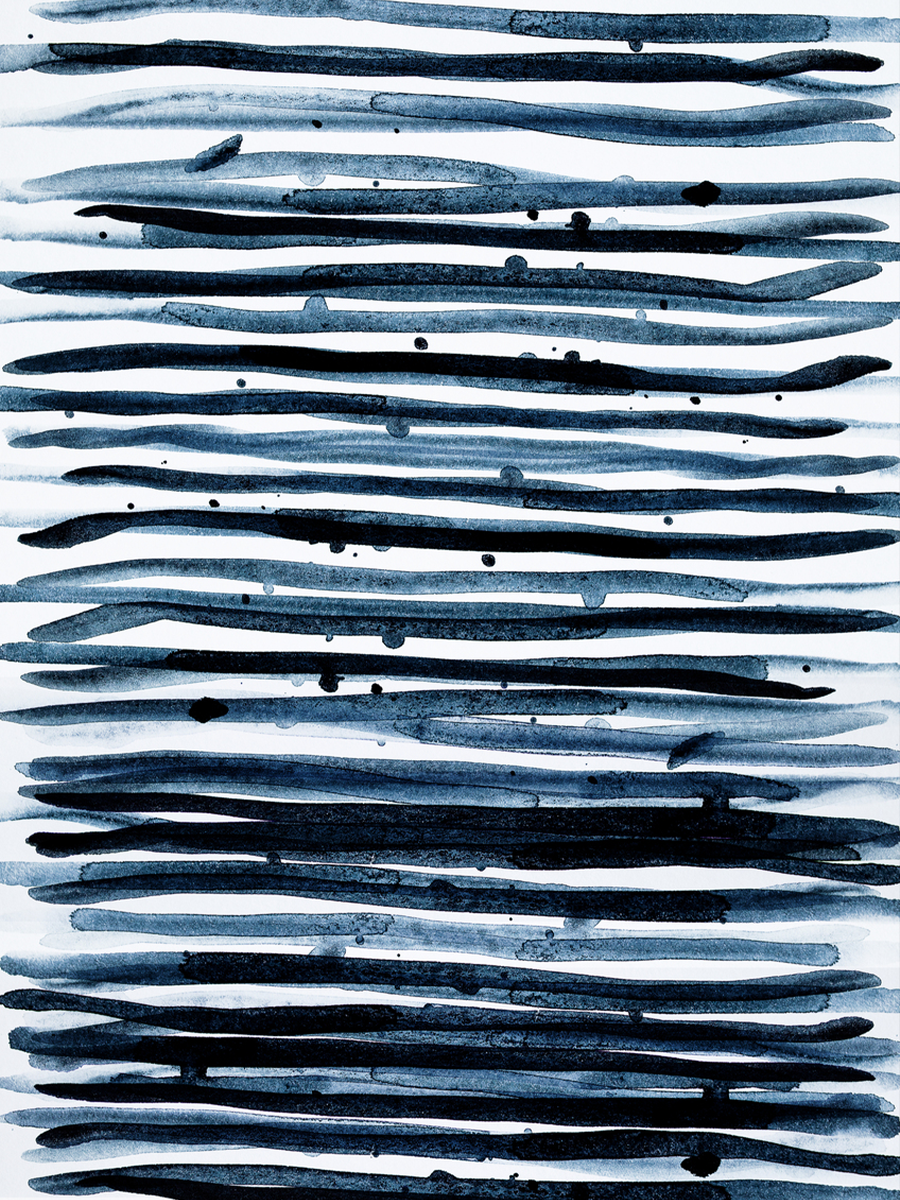 Minimalist Watercolor Stripes Poster