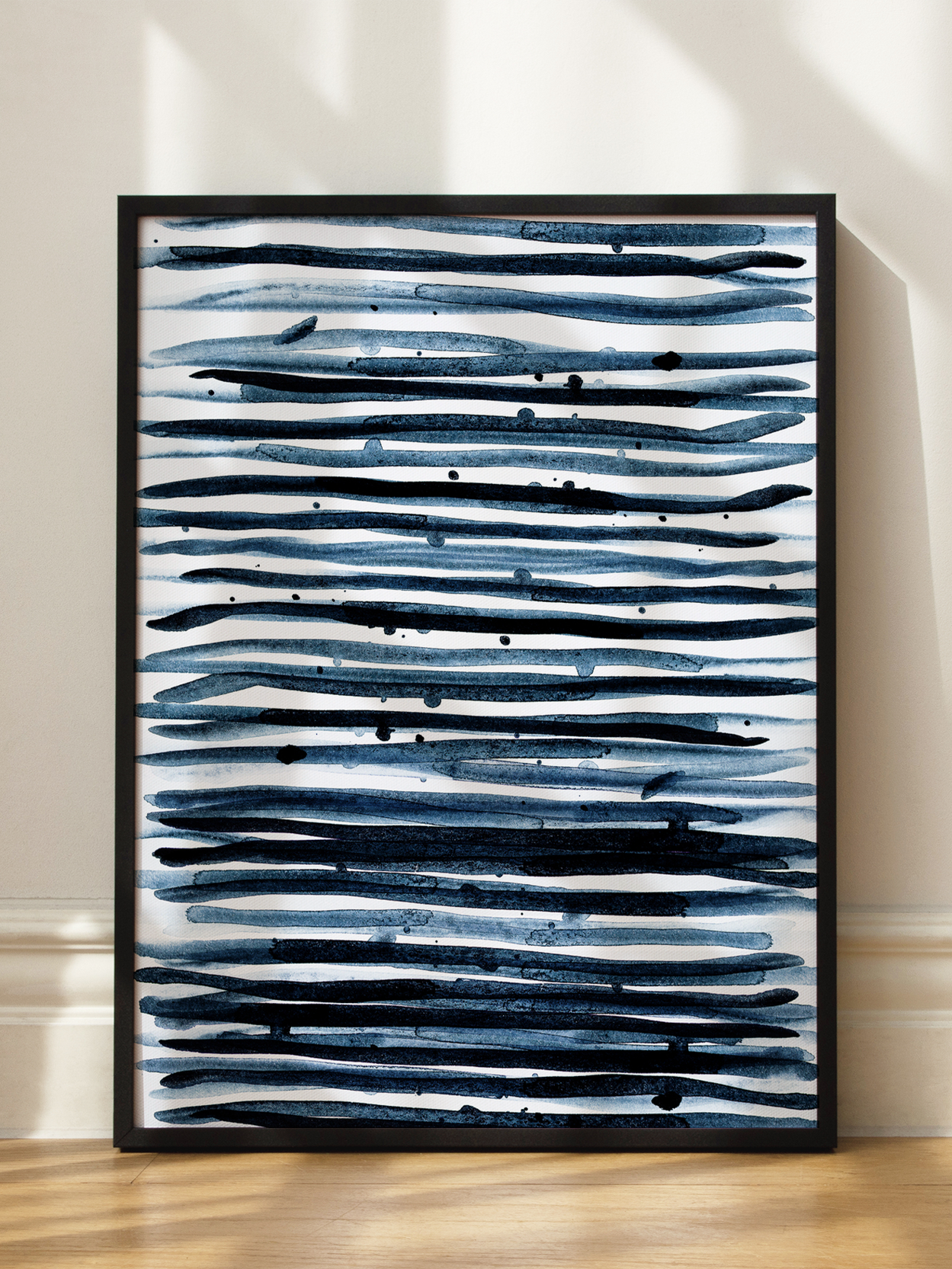Minimalist Watercolor Stripes Poster