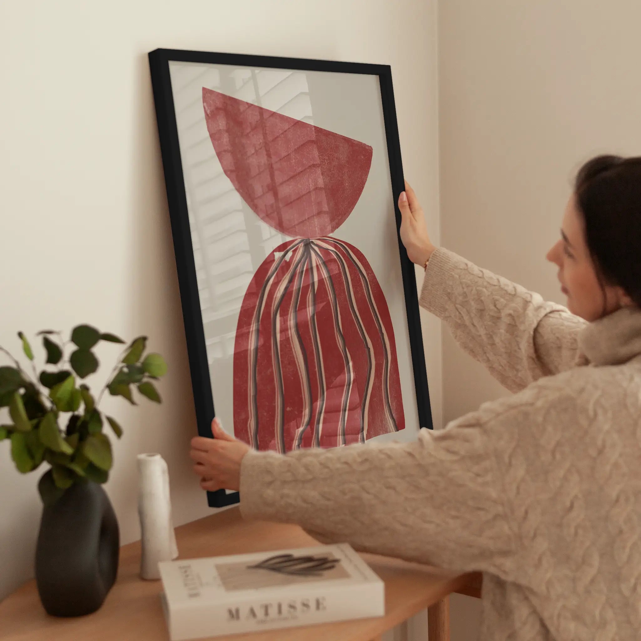 Modern Flowers No2 wird aufgehängt