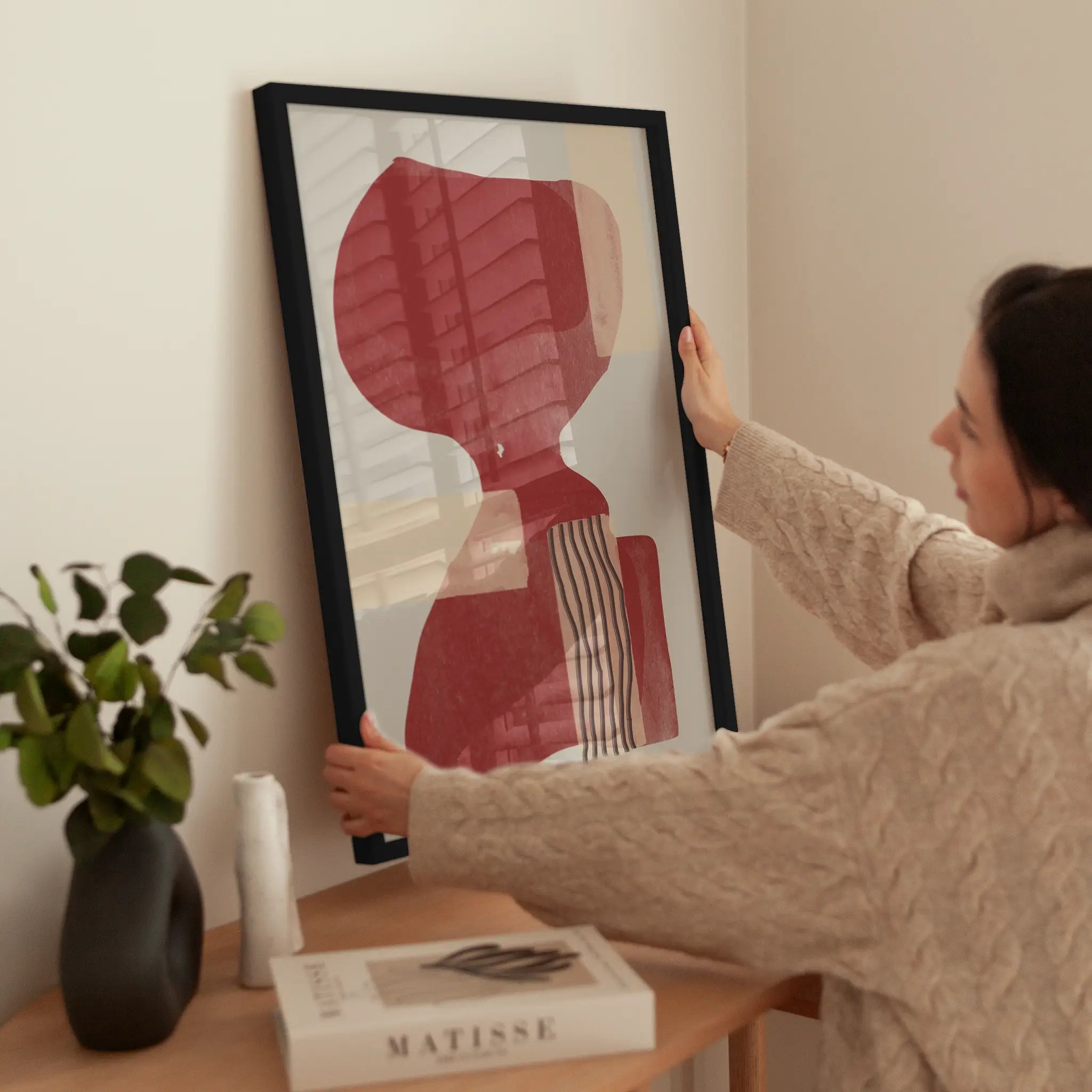 Modern Flowers No3 wird aufgehängt