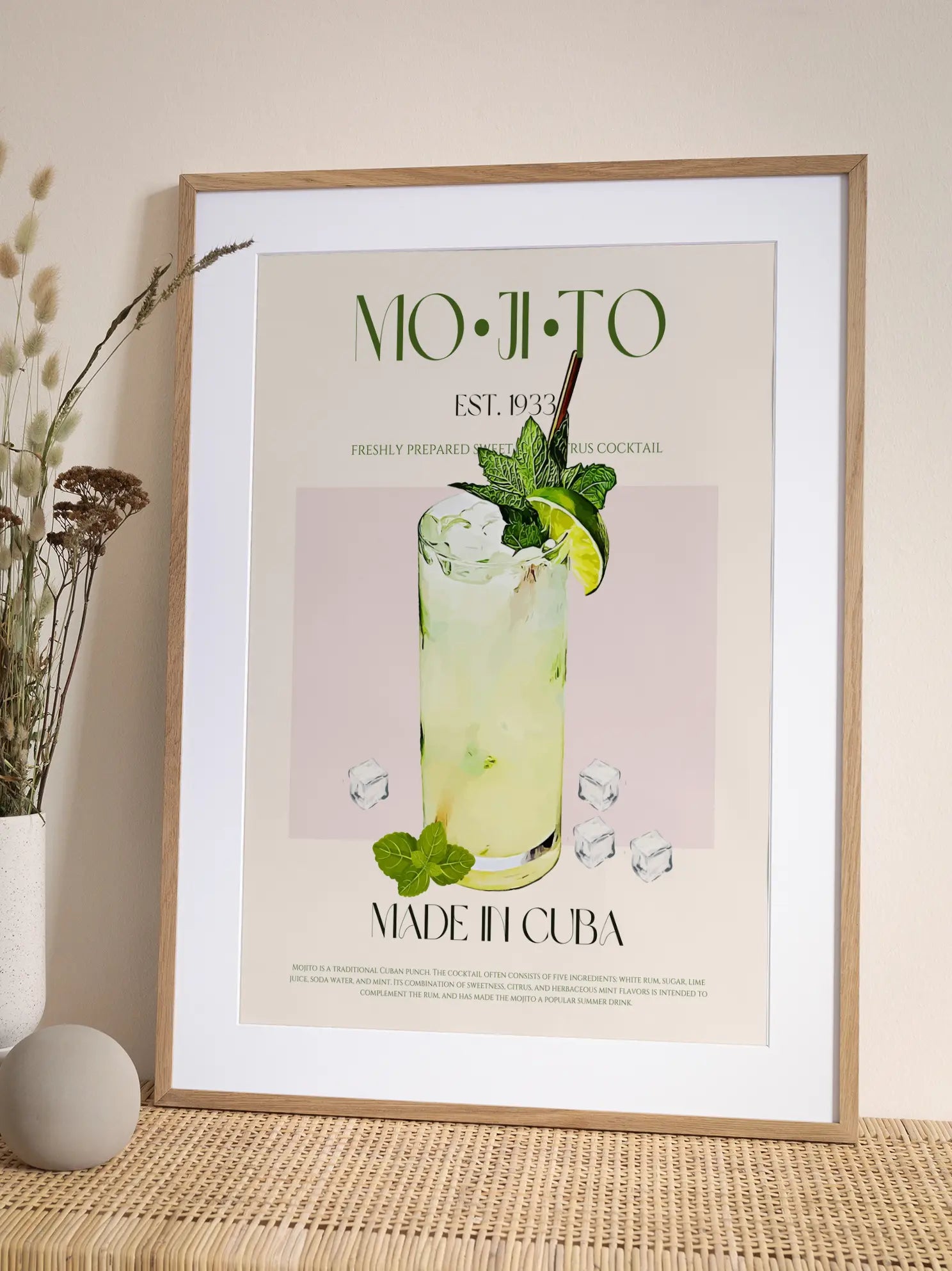 Mojito Cocktail Poster