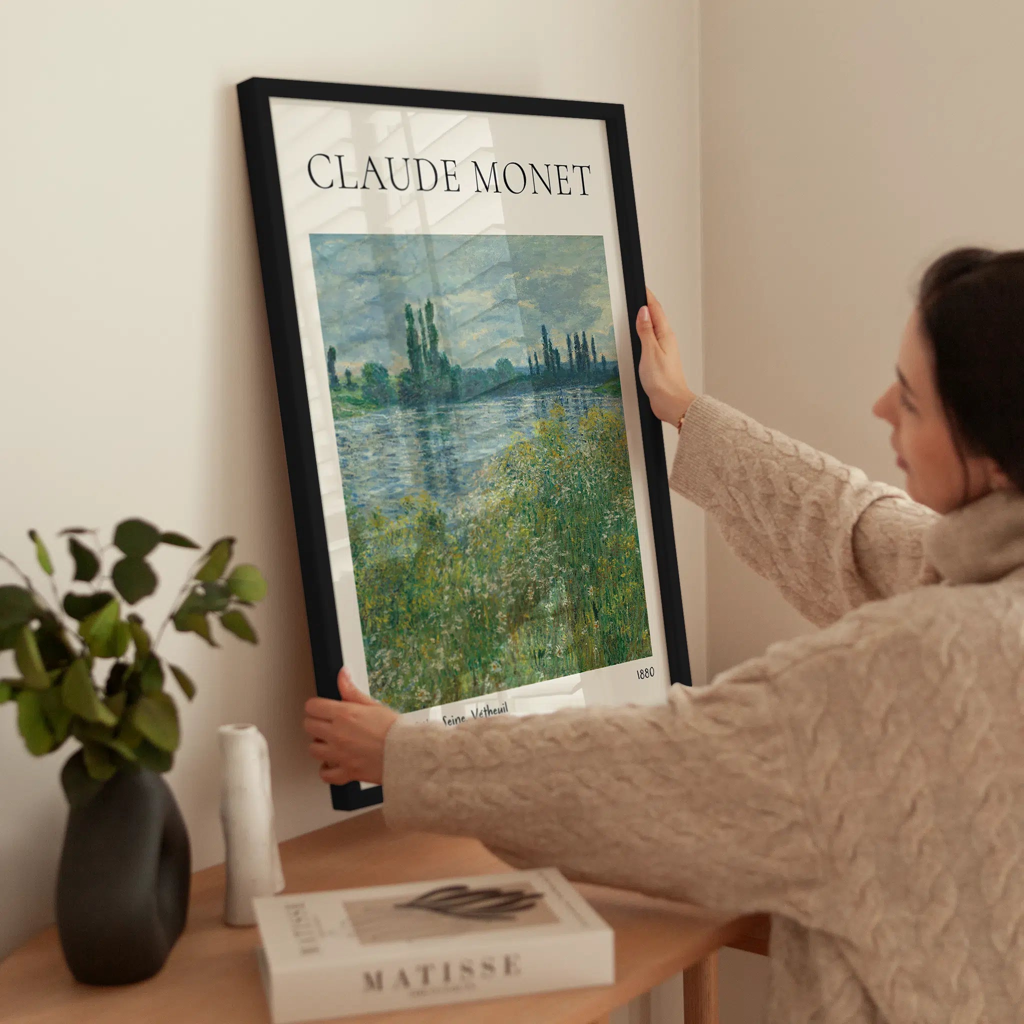 Monet — Banks of the Seine, Vetheuil wird aufgehängt