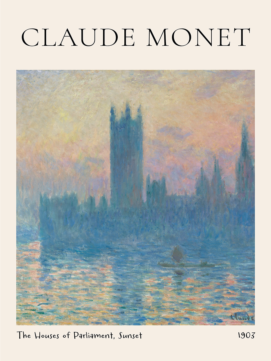 Monet — The Houses of Parliament, Sunset