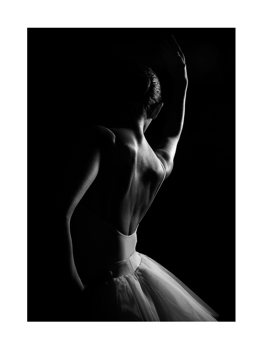 Monochrome Ballet Art Poster