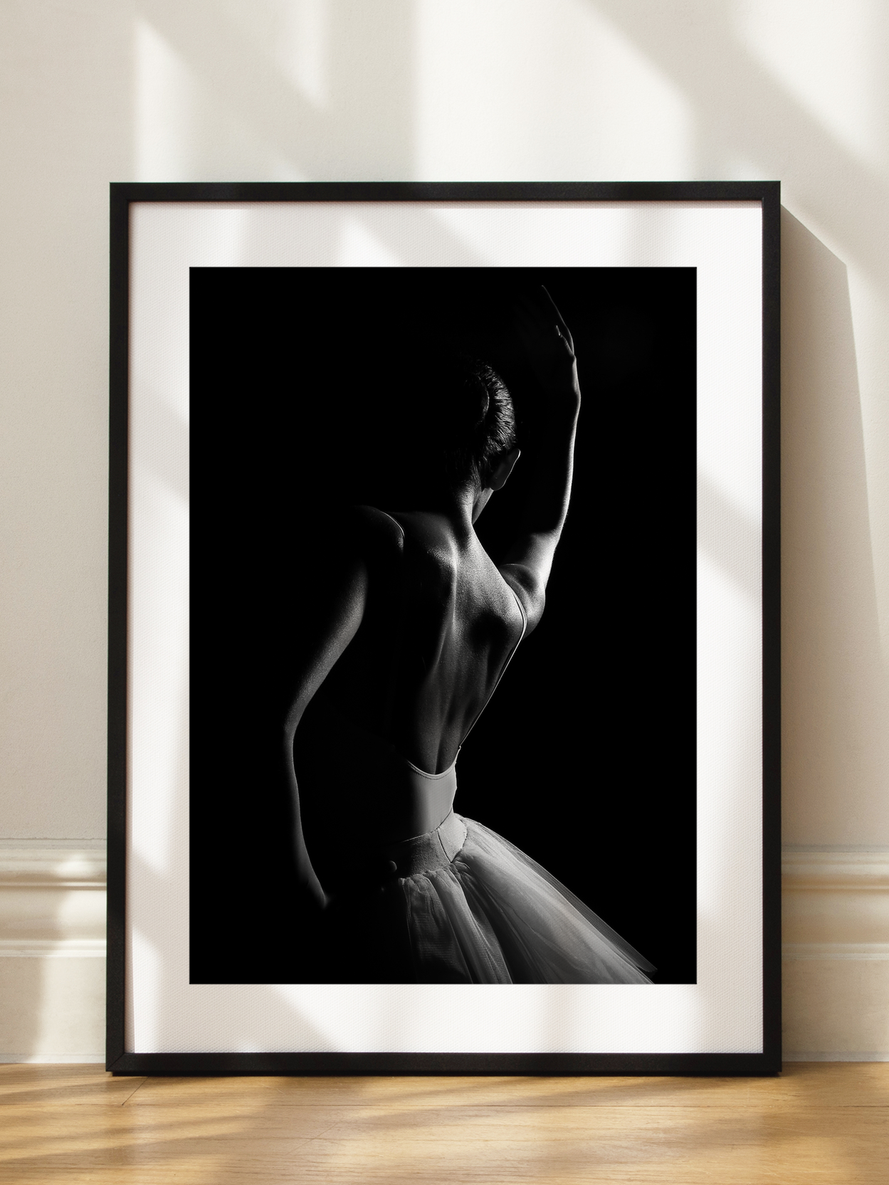 Monochrome Ballet Art Poster