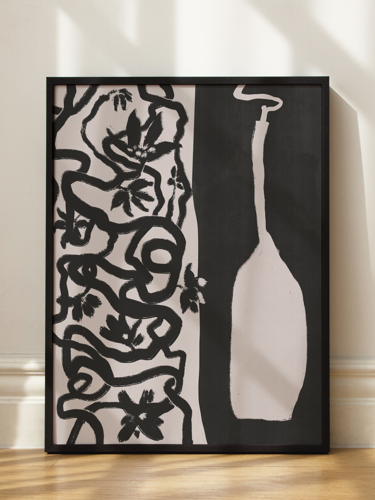 Monochrome Vase Poster