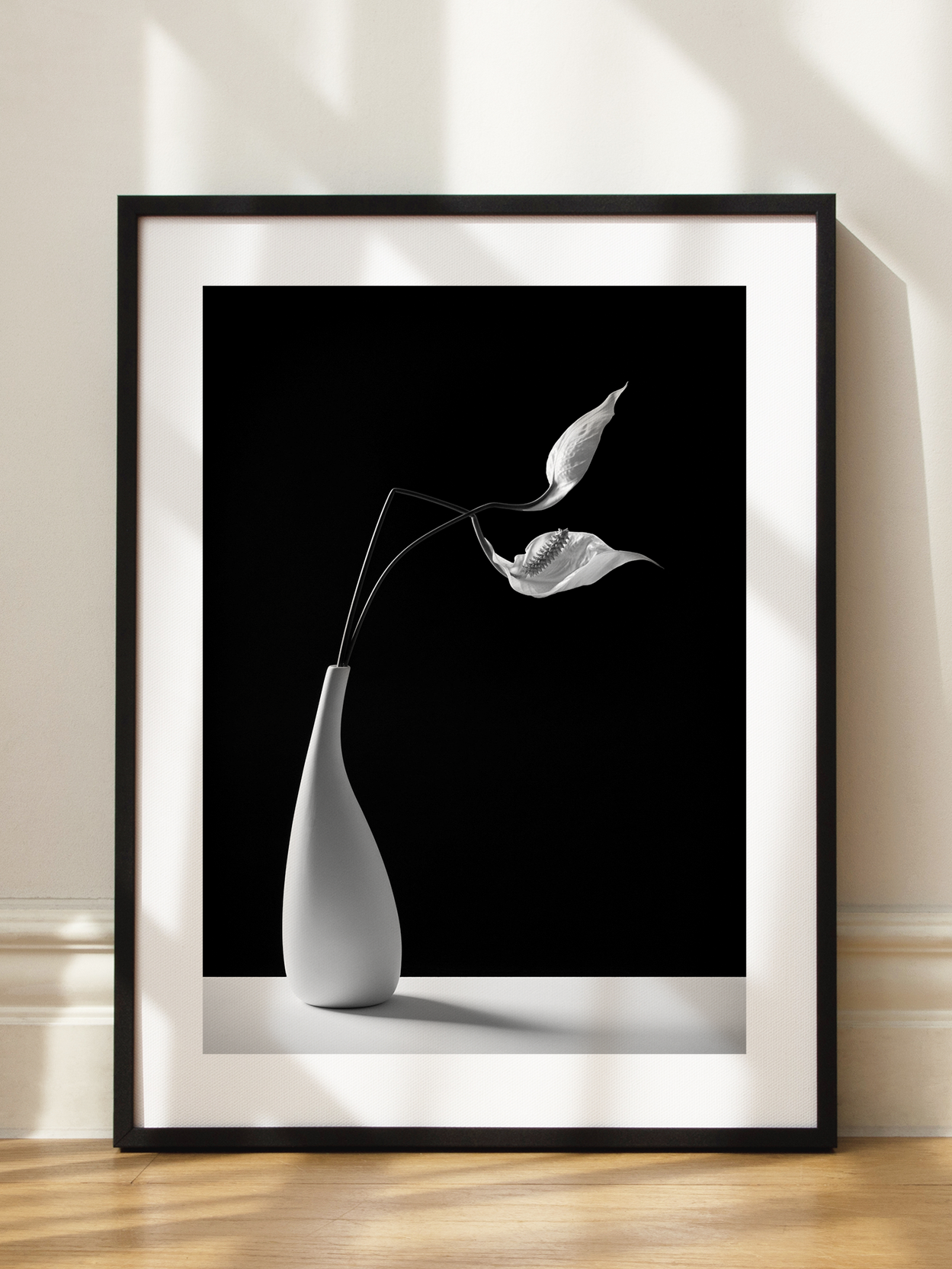Monochrome Vase No2 Poster