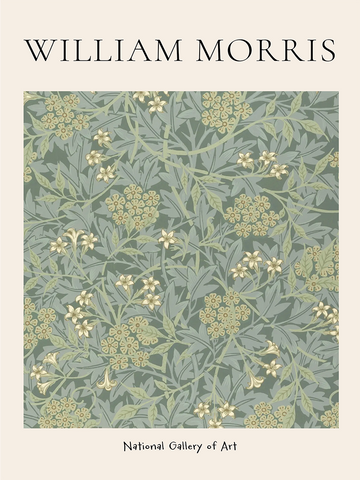 Poster mit floralem Muster im William Morris Stil.