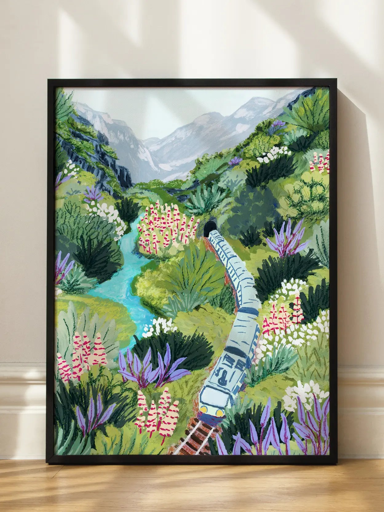 Mountain Valley River Poster