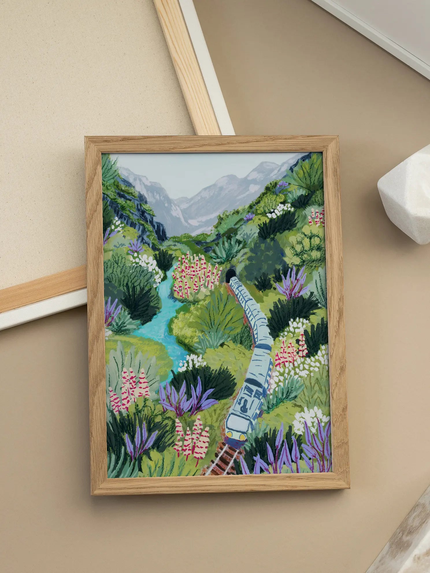 Mountain Valley River Poster
