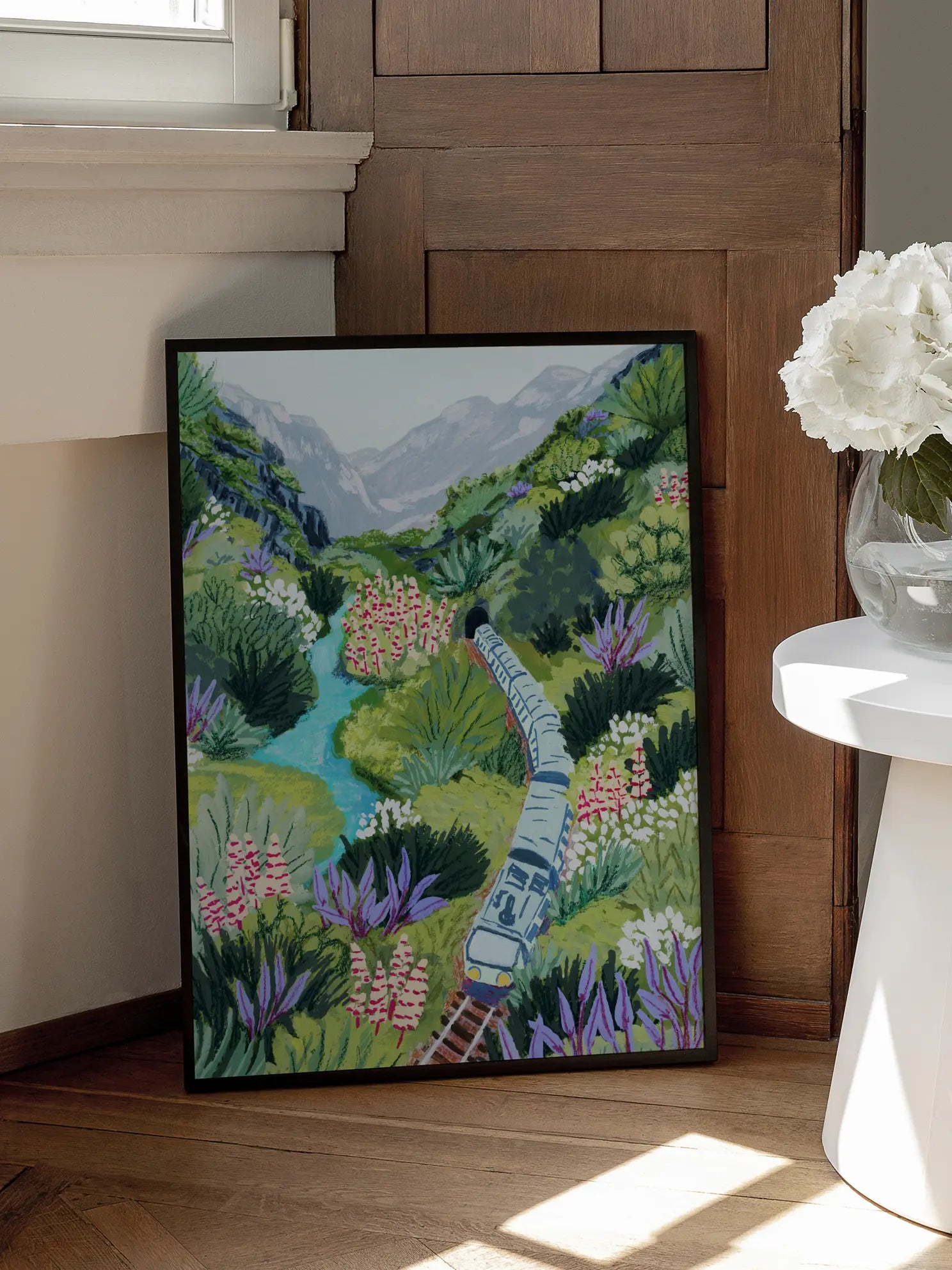 Mountain Valley River Poster