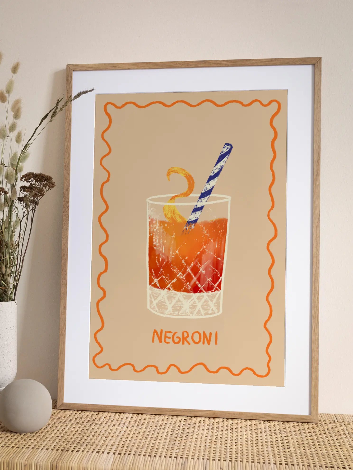 Negroni Cocktail Poster