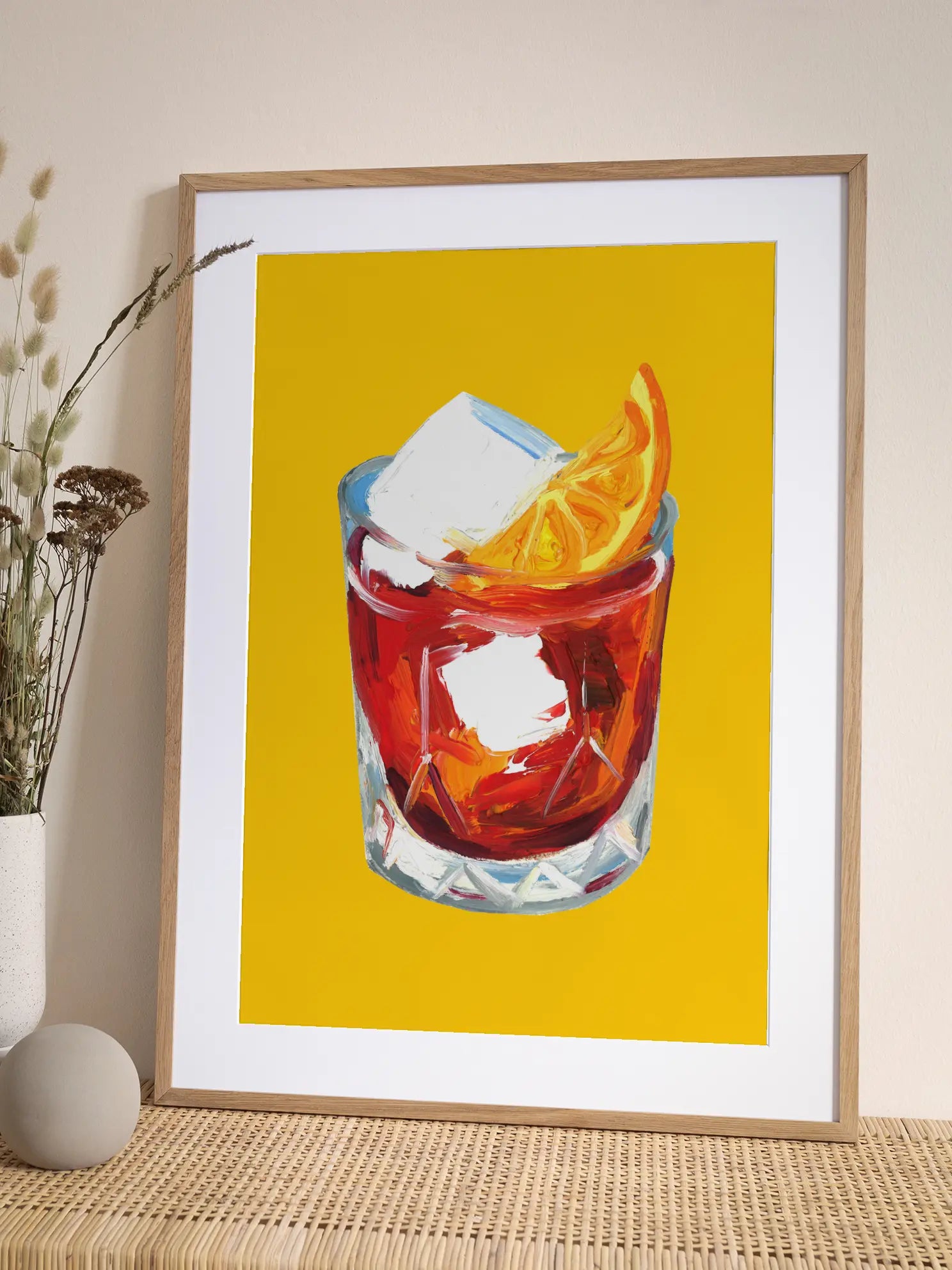 Negroni Cocktail Art Poster