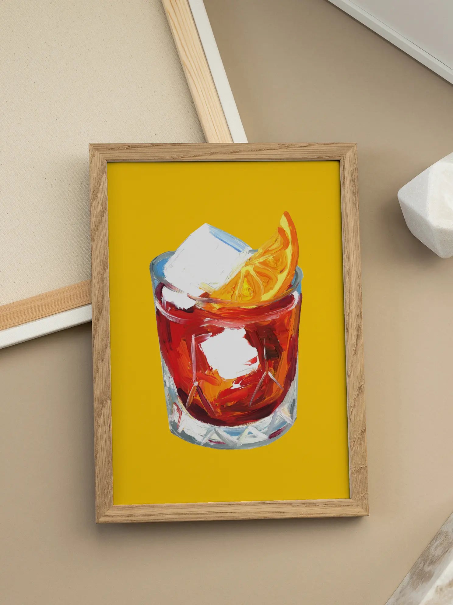 Negroni Cocktail Art Poster