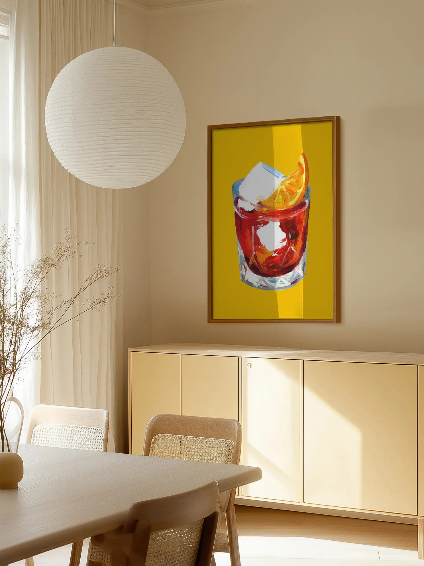 Negroni Cocktail Art Poster