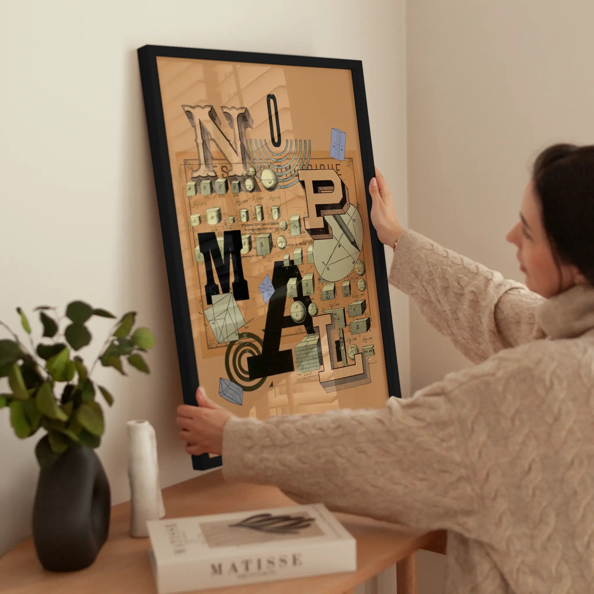 Normal wird aufgehängt