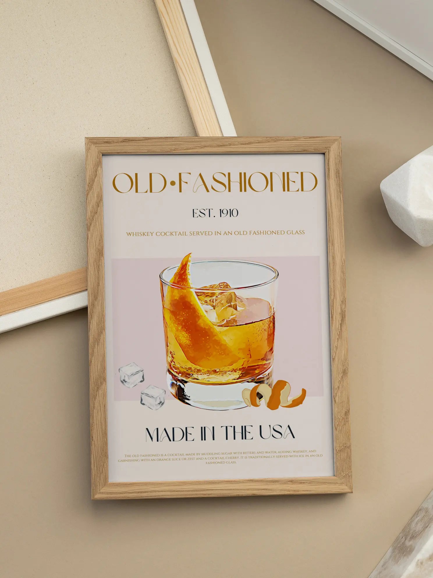 Old Fashioned Cocktail Poster