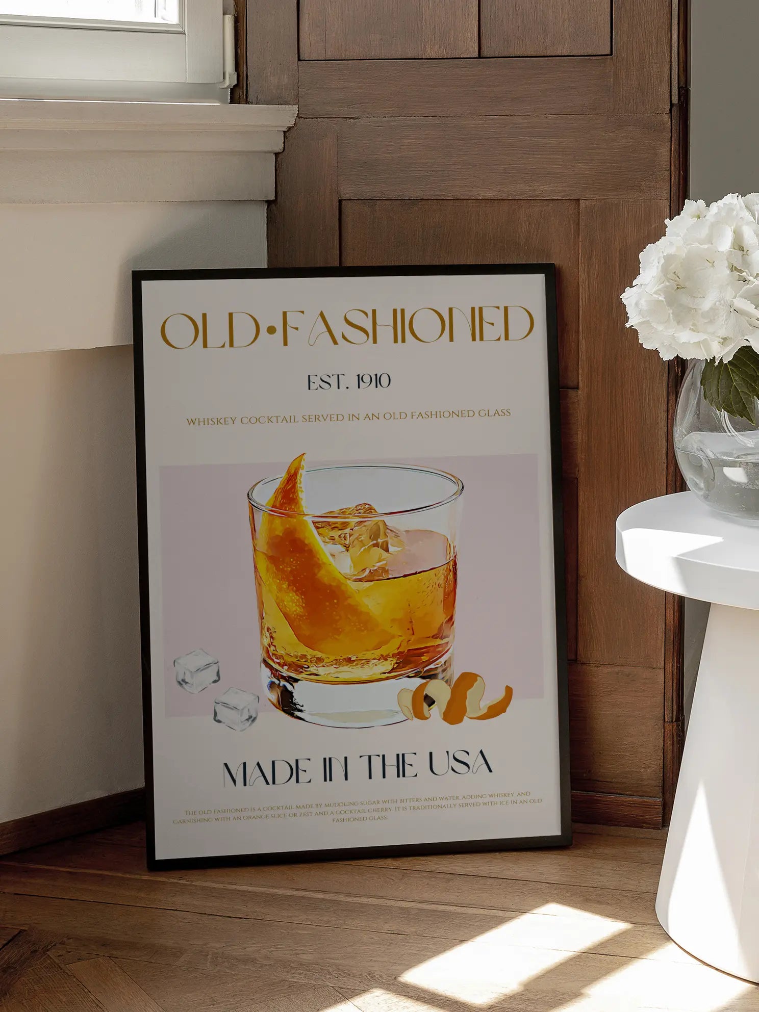 Old Fashioned Cocktail Poster