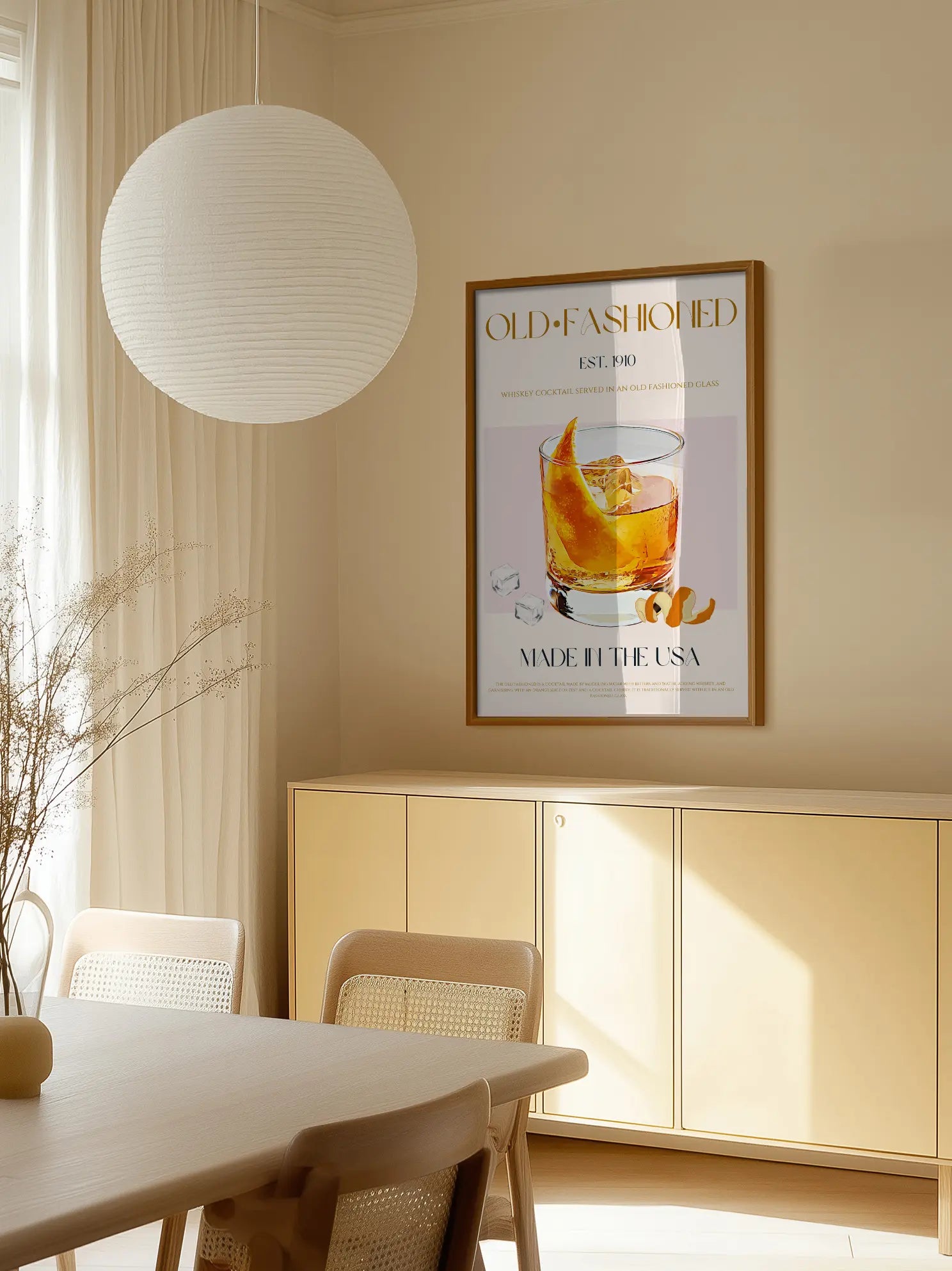 Old Fashioned Cocktail Poster
