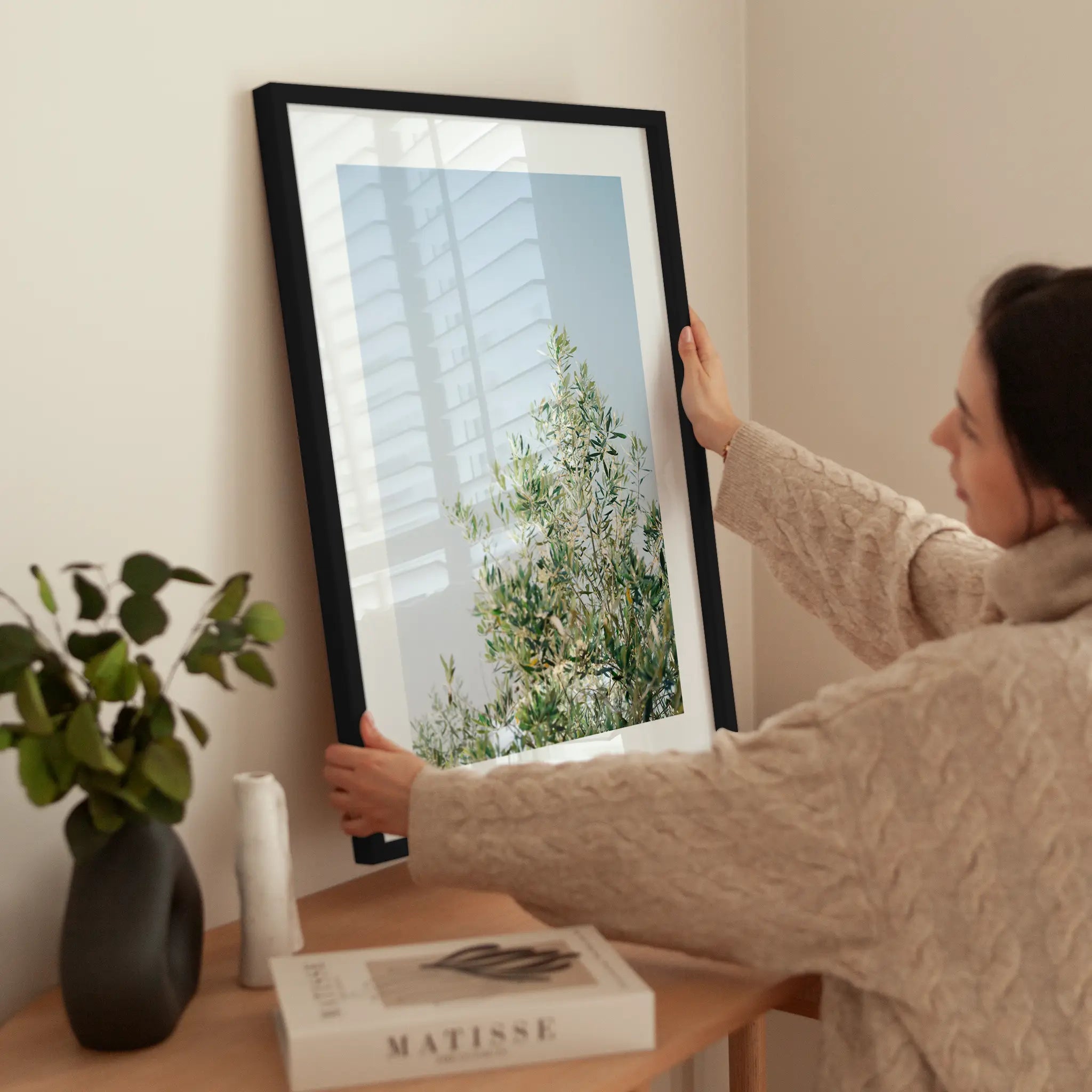 Olive Tree Sky wird aufgehängt