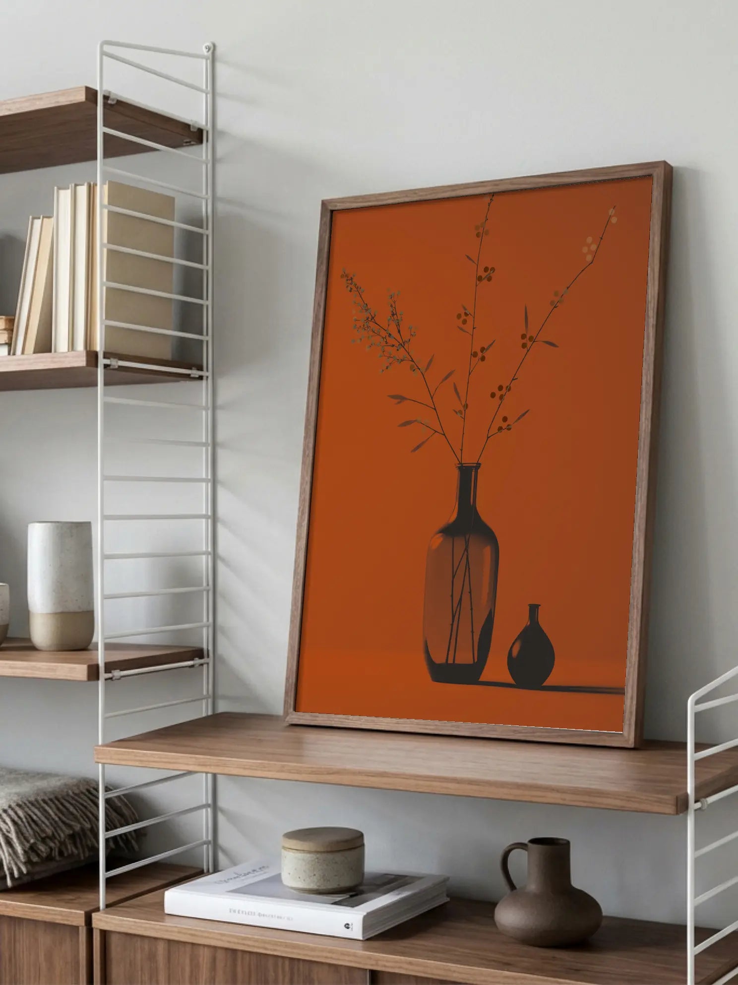 Orange Botanical Still Life Poster