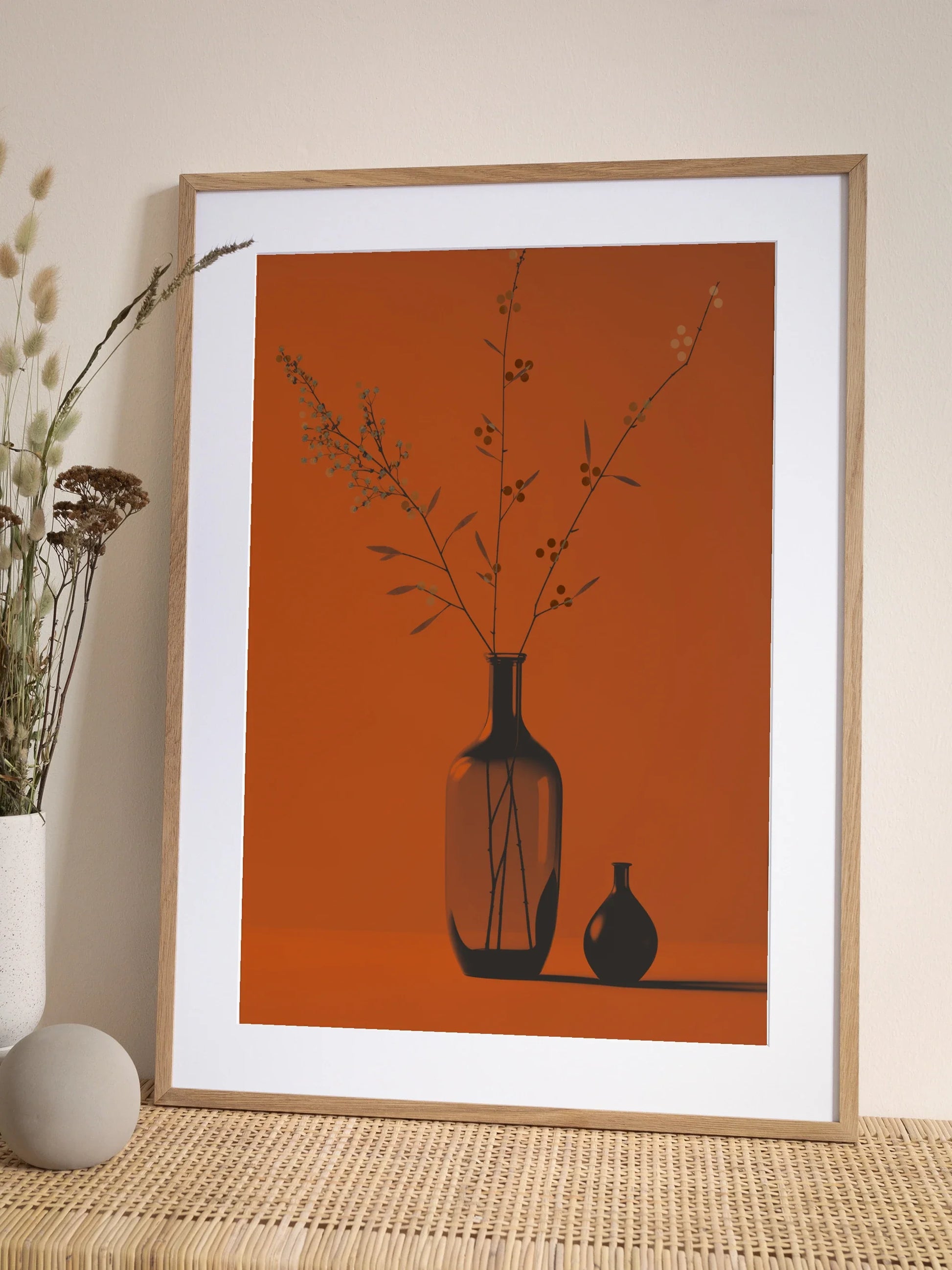 Orange Botanical Still Life Poster