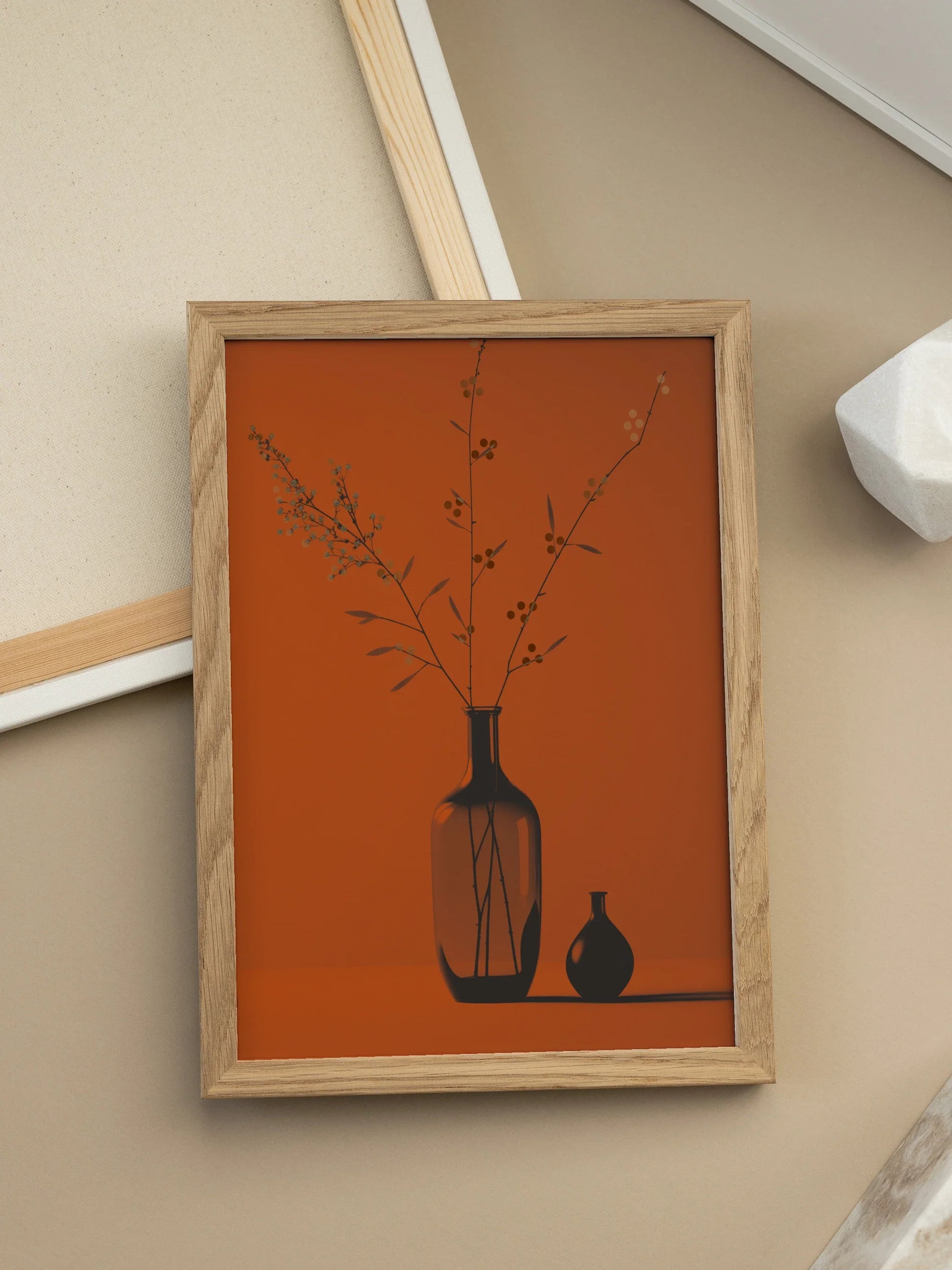 Orange Botanical Still Life Poster