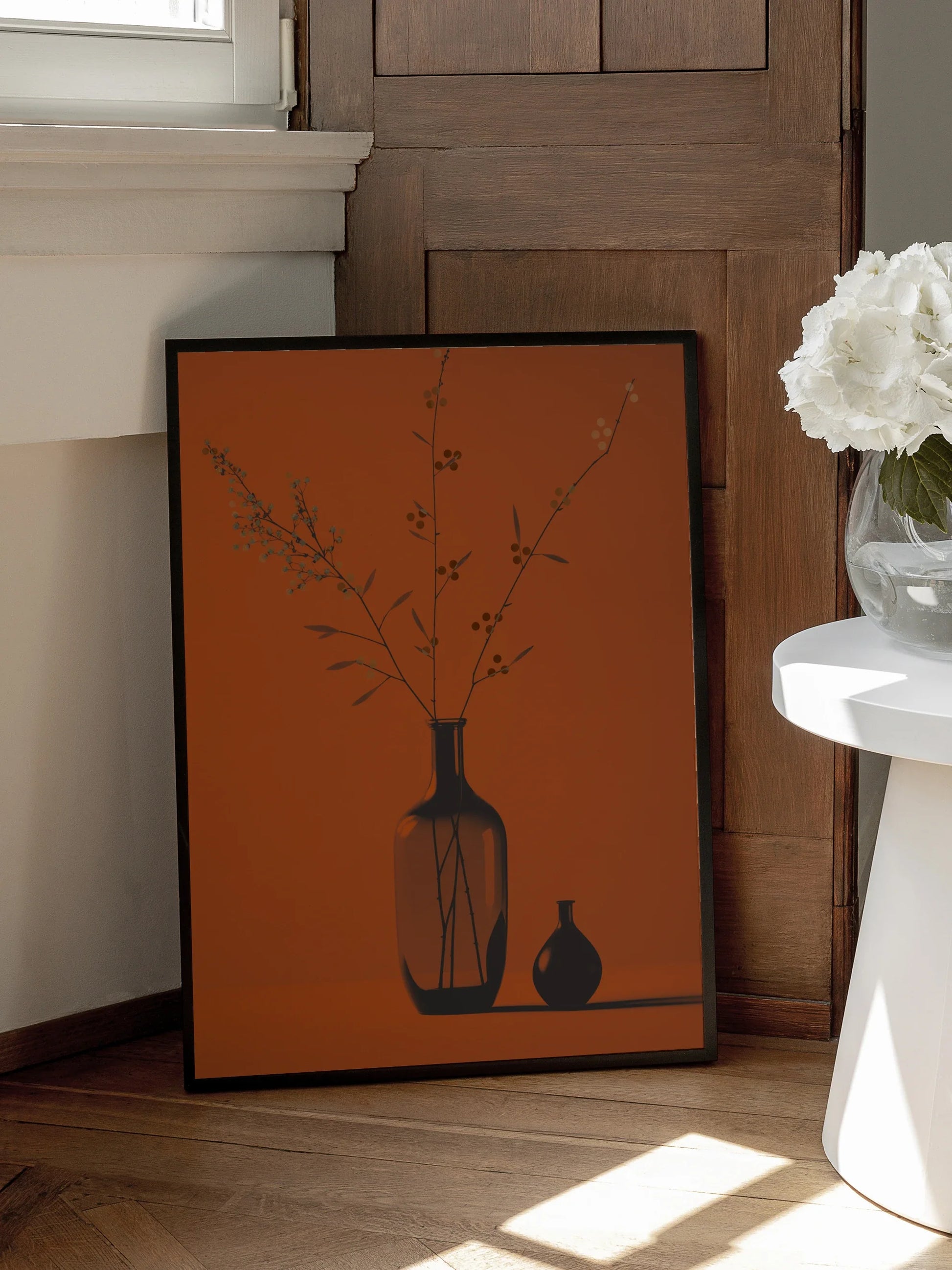 Orange Botanical Still Life Poster