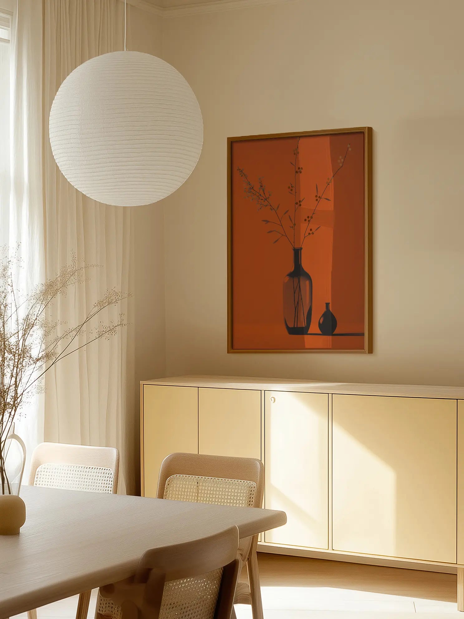 Orange Botanical Still Life Poster