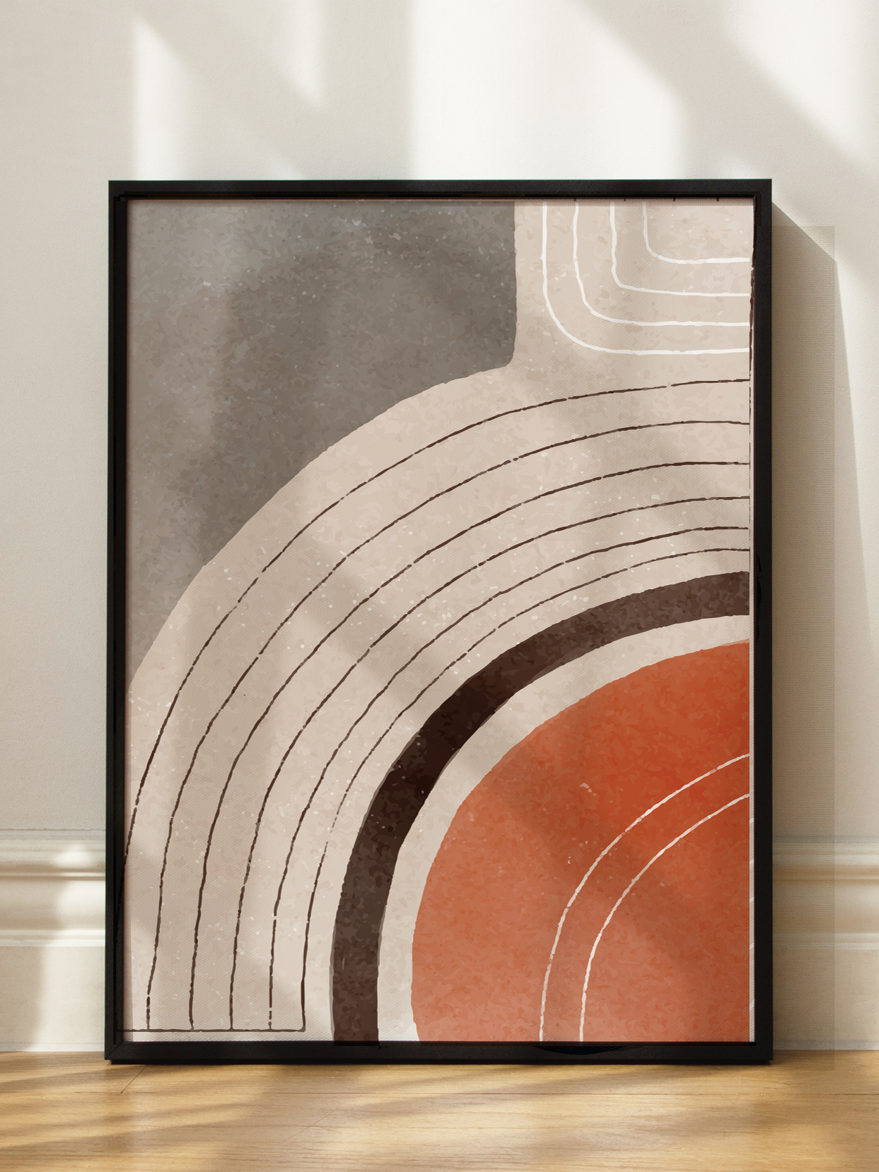 Orange Minimal Shapes No2