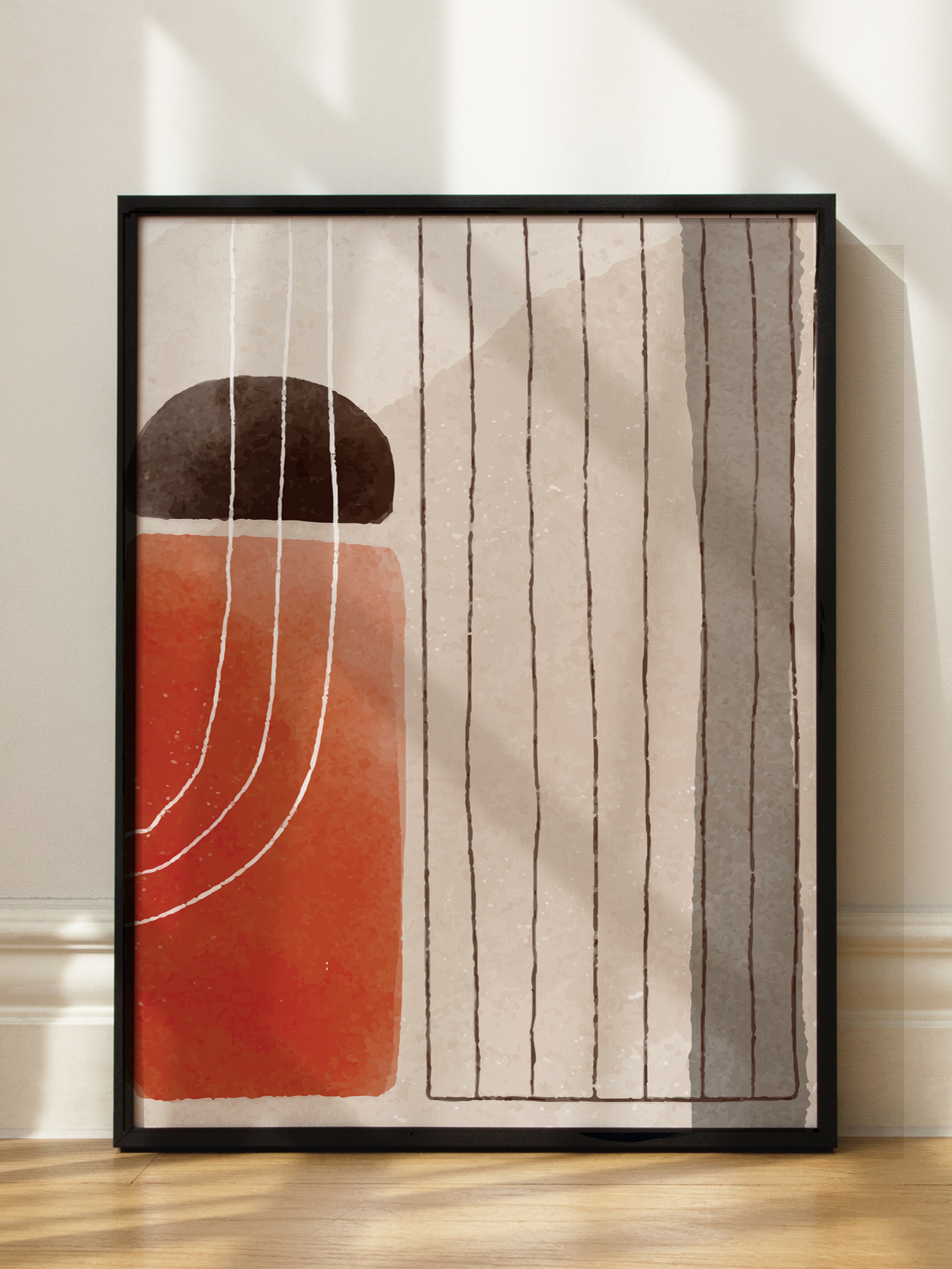 Orange Minimal Shapes No3