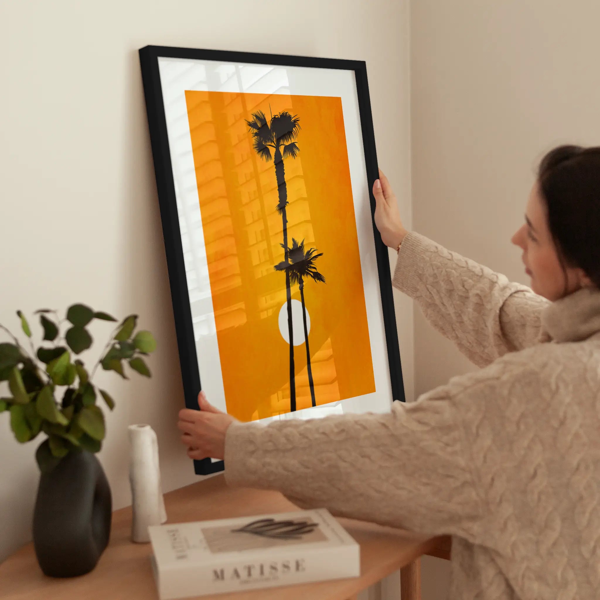 Orange Sky wird aufgehängt