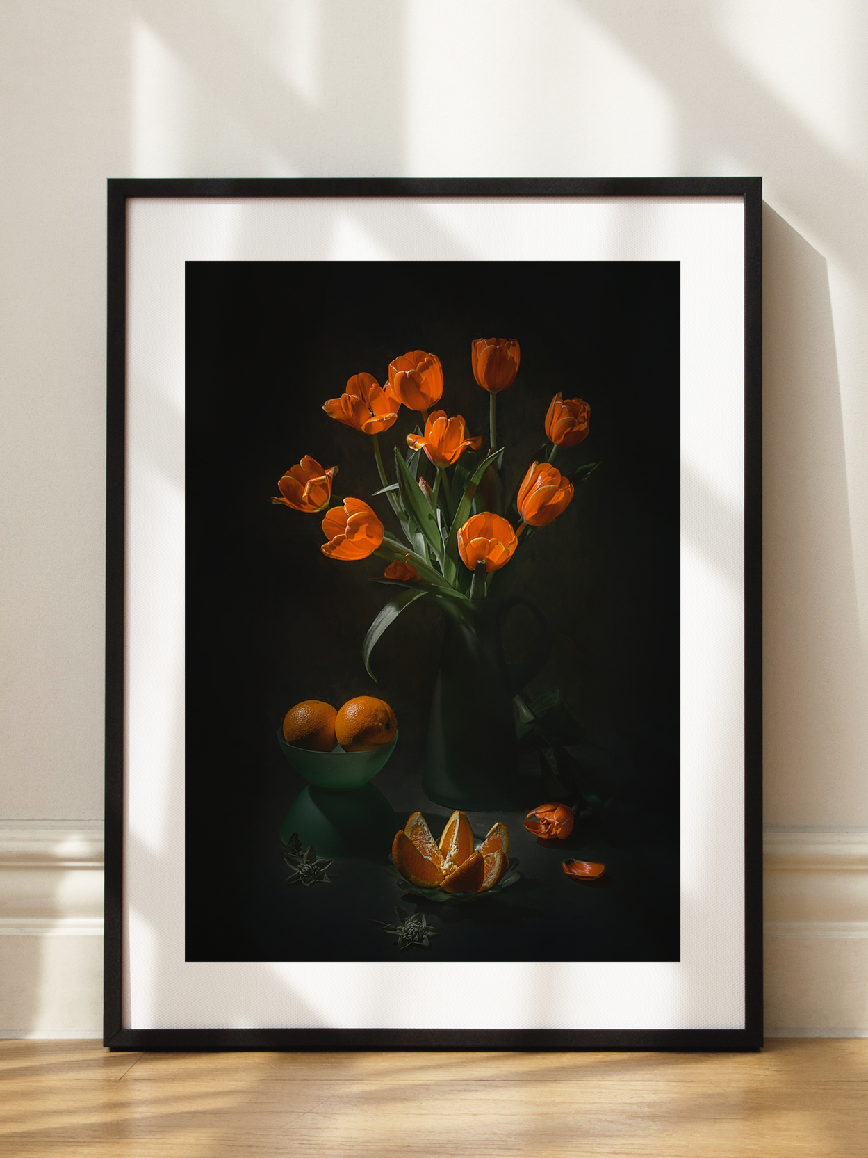 Orange Tulips and Oranges Poster