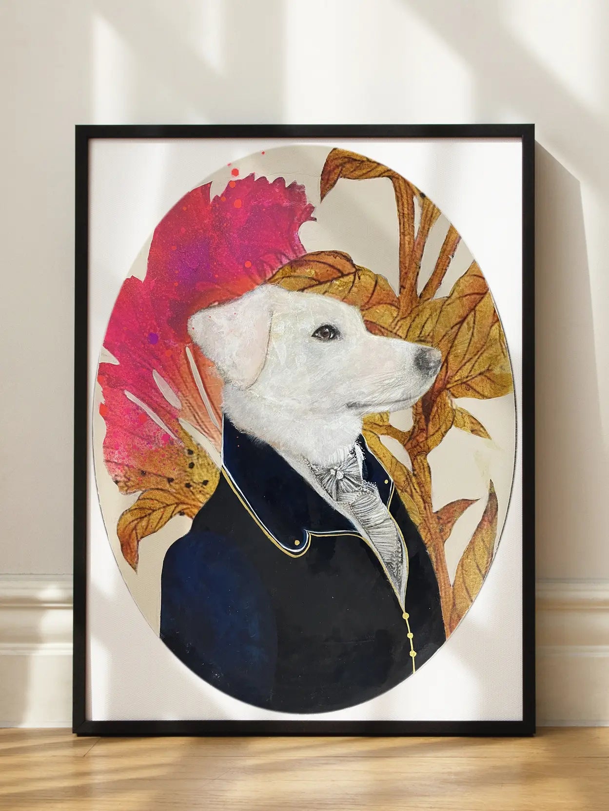 Oval Dog Poster