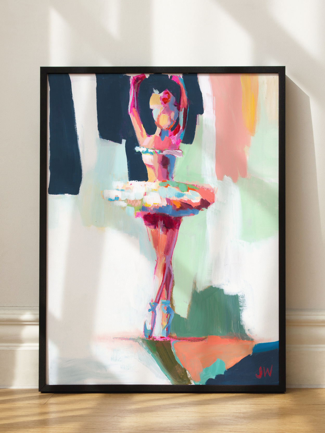 Painted Ballet Figure Poster