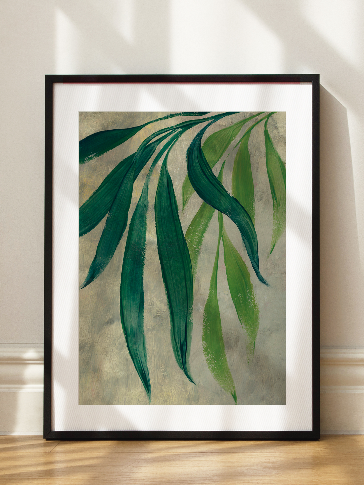 Painted Green Leaves