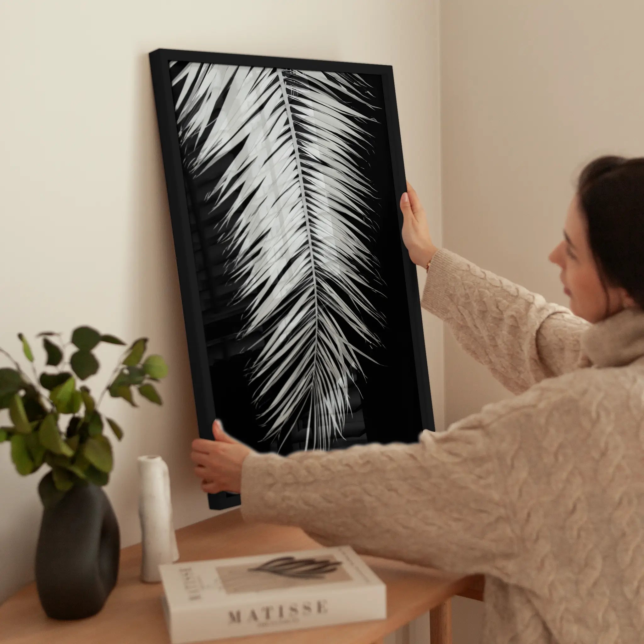 Palm Leaf wird aufgehängt