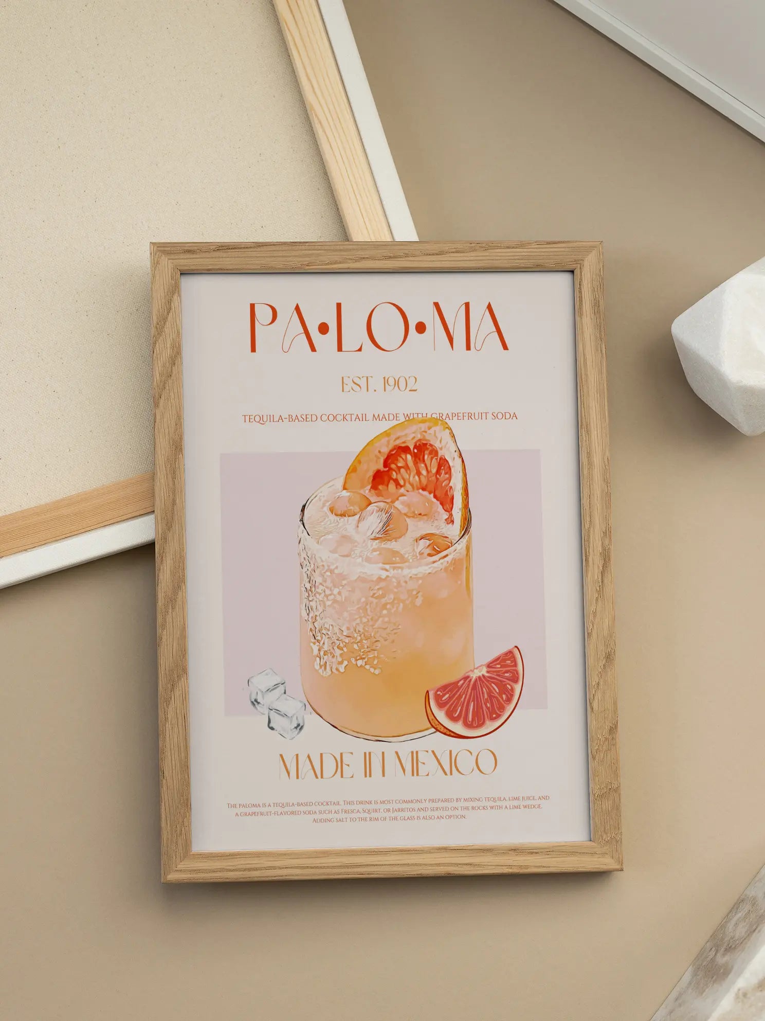 Paloma Cocktail Poster