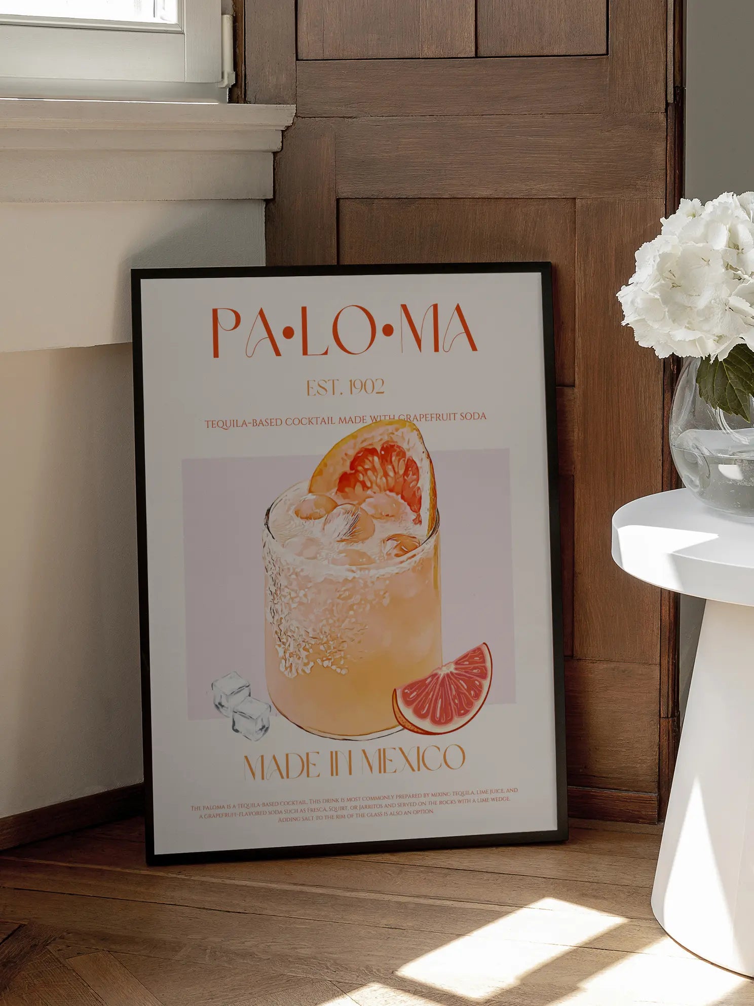 Paloma Cocktail Poster