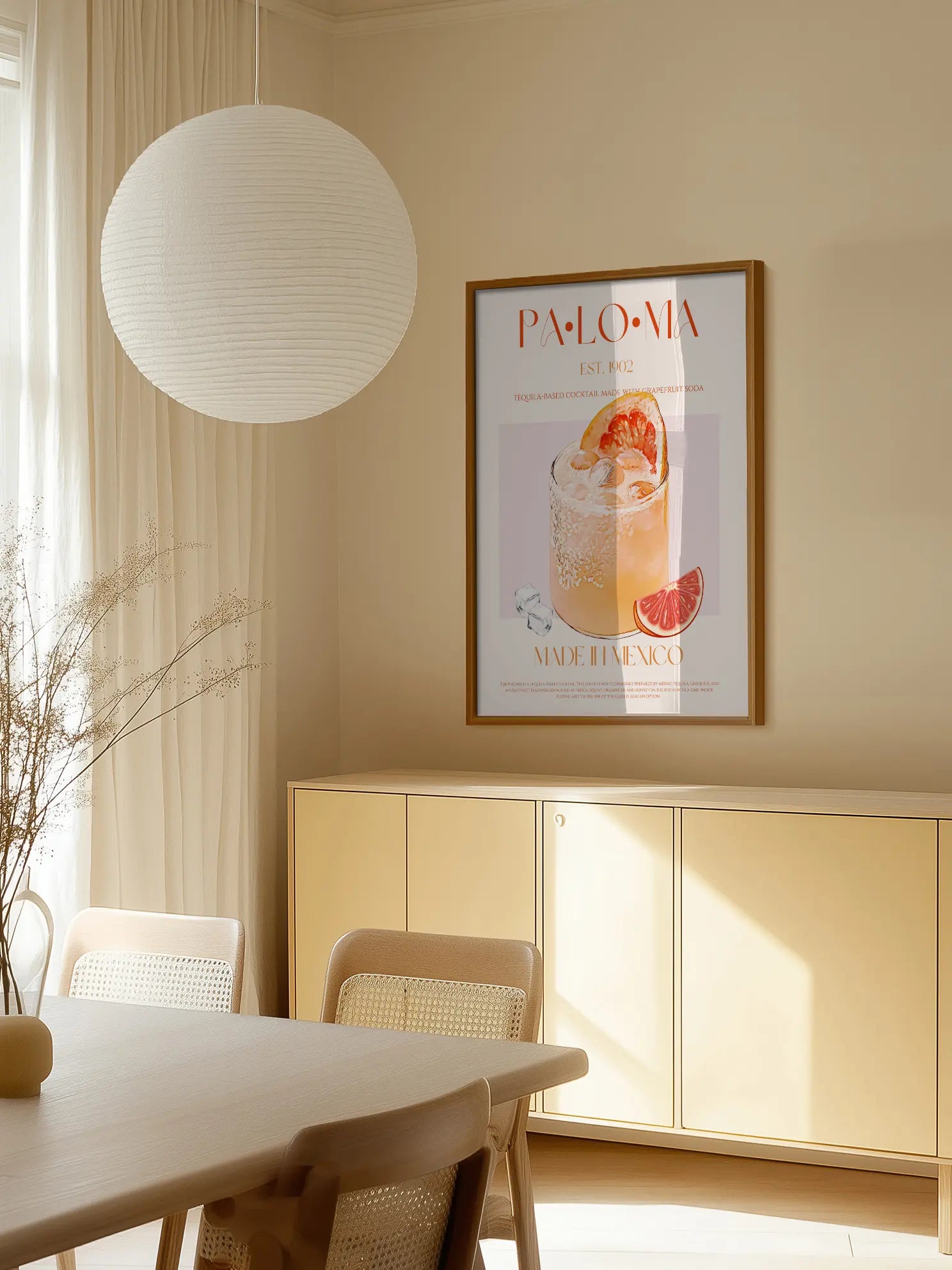 Paloma Cocktail Poster