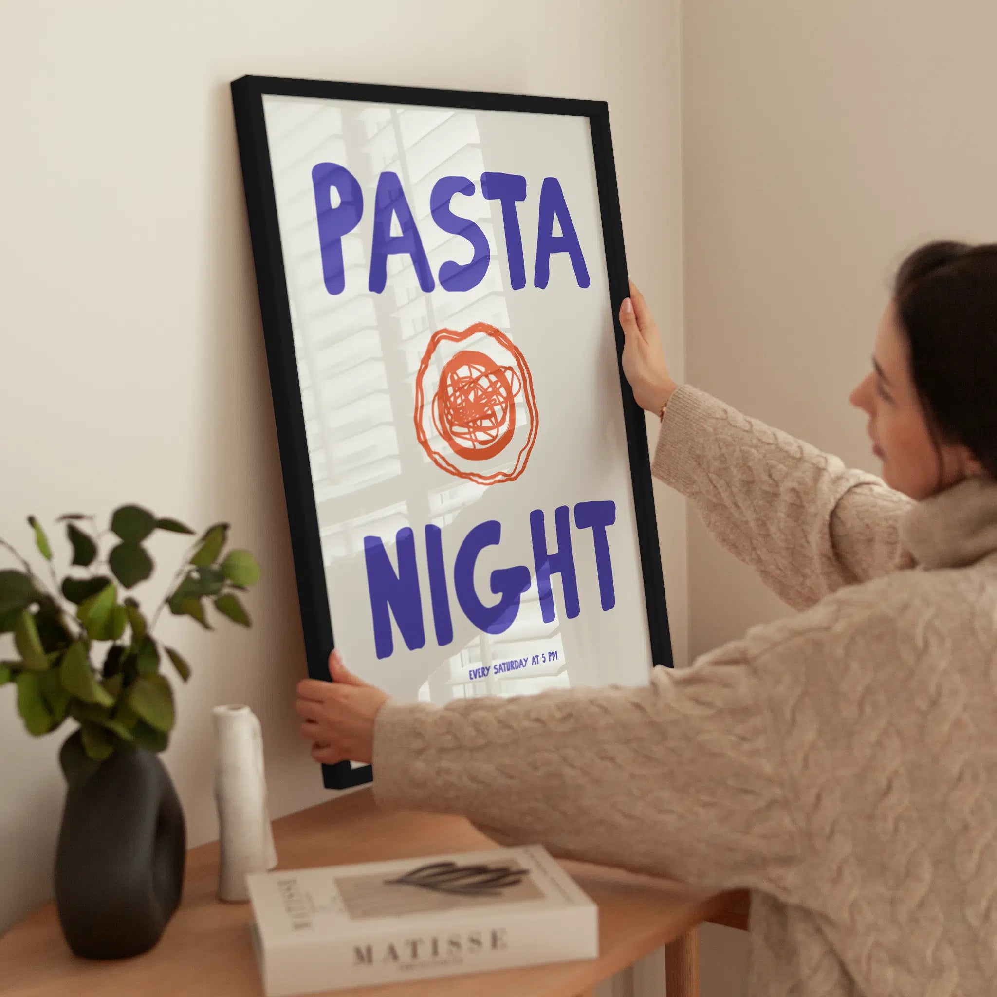 Pasta Night wird aufgehängt