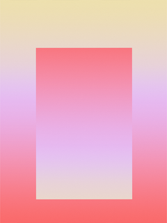 Poster mit einem Pastellfarbverlauf in Rosa, Lila und Gelb.