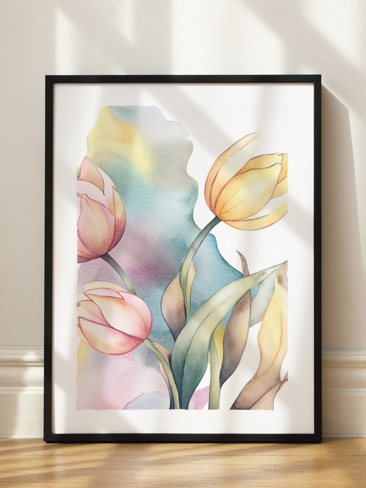 Pastel Tulips Poster